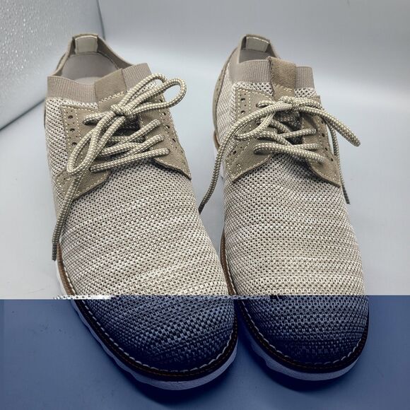 CALTO Mens Invisible Height Increasing Elevator Shoes Beige Lightweight sz 7 NEW main image 5